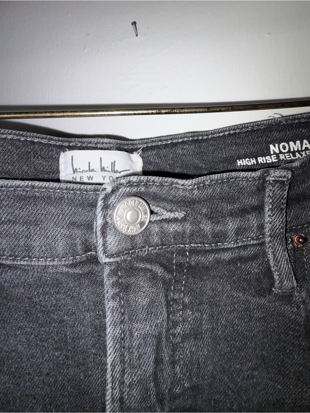Nicole Miller Charcoal High-Rise Jeans - Nomad Relaxed